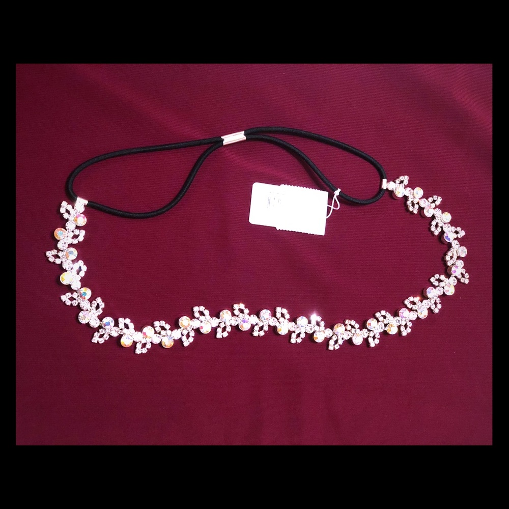 Crystal embellished headband.